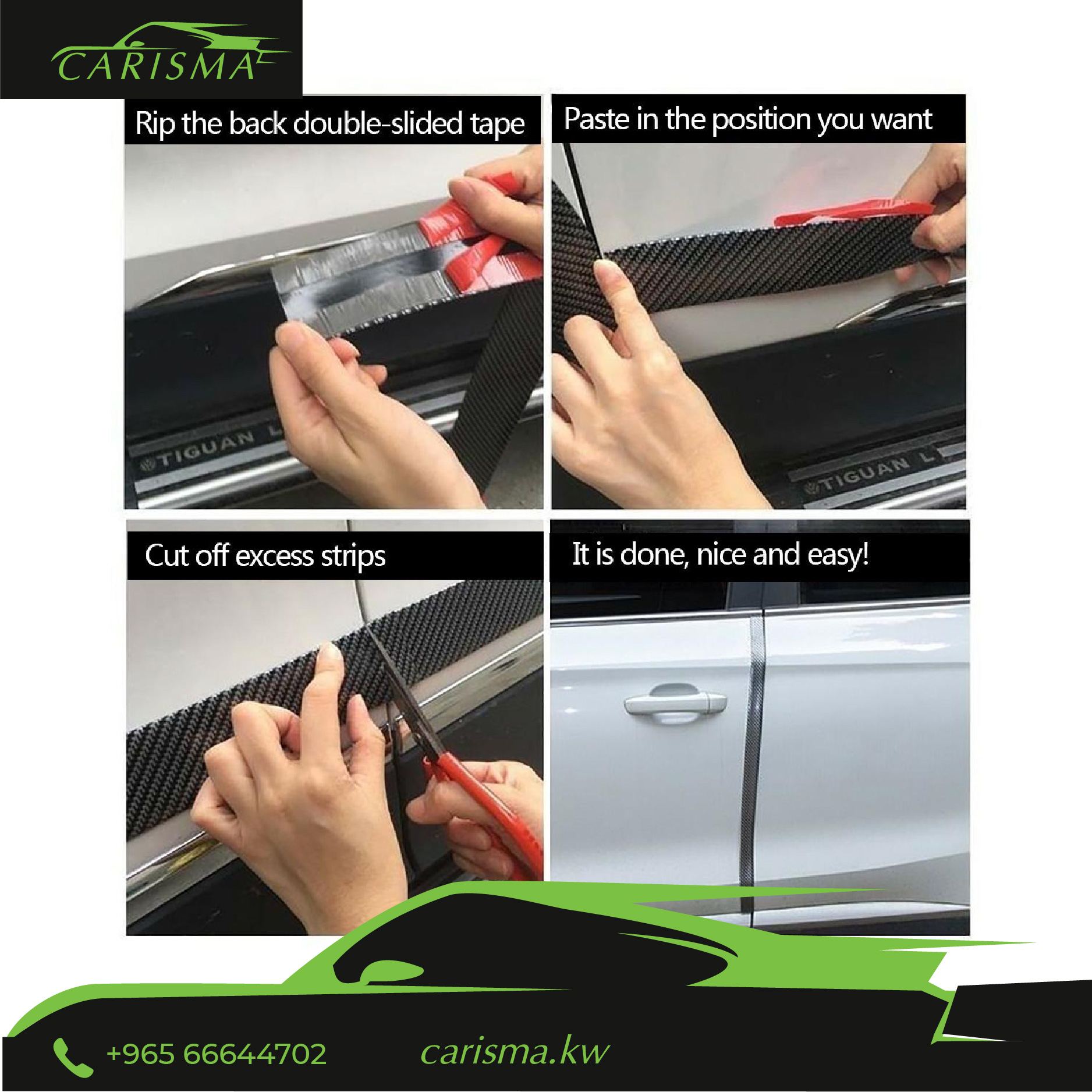 Carbon Fiber Protection Rubber and Decoration (5 Meters) | Carismakw