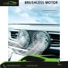 Car Fan- Double head - AC vent and Stand and Atmosphere Lights